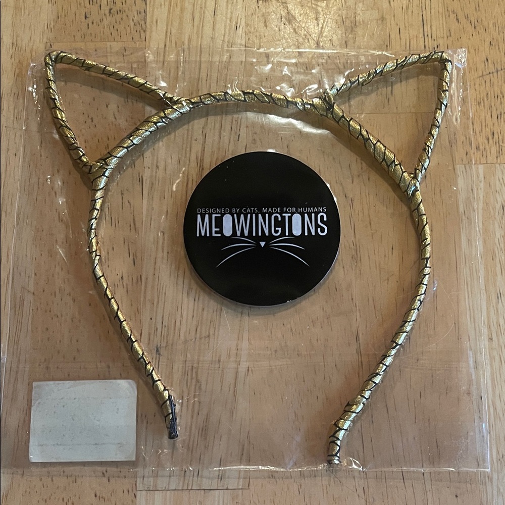 Meowington’s Gold Cat Ear Headband